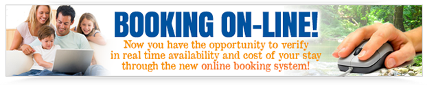 Book on line your holiday in camping